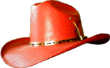 speziell beschichteter Strohhut in rot.....für das elegante oder/und aufreizende Cowgirl
